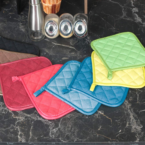 Joyhalo 4 Pack Pot Holders for Kitchen, Cotton Oven Holder with Great Heat Resistance, Federal Blue