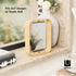 Umbra Bellwood Desk Frame, Rotating Floating Picture Frame, Horizontal or Vertical, 4x6in, Natural Finish