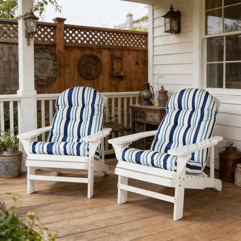 Enipate Weather Resistant Adirondack Chair Cushions High Back Rocking Chair Cushion Indoor Outdoor Patio Tufted Thicken