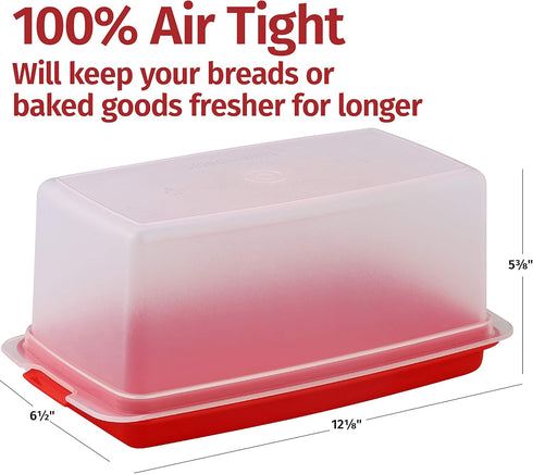 SIGNORA WARE -2 1 Bread Box -Dual Use Bread Holder/Airtight Plastic Food Storage Container for Dry or Fresh Foods