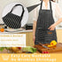 Tosewever 2 Pieces Kitchen Cooking Aprons, Adjustable Bib Aprons with 2 Pockets for Women Men, Black/Brown