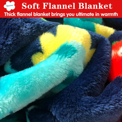 50x60 Inches) Lukeight Dinosaur Toddler Blanket Gifts for Boys and Girls, Plush Dino Throw Blanket for Kids and Adults