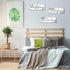 Maitys 3 Pieces Eucalyptus Greenery Wooden Wall Sign, Bless Family Food Love Plaque, Rustic Porch Decor, Green Leaves