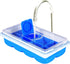 Handy Gourmet Slim Large Ice Cube Tray with No Spill Cover, Blue