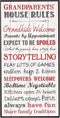 P. Graham Dunn Grandparents House Rules Wall Art Sign Plaque, 12 x 6 White