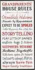 P. Graham Dunn Grandparents House Rules Wall Art Sign Plaque, 12 x 6 White
