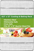 Spring Chef 100% Stainless Steel Cooling Rack & Baking Rack, 8.5 x 12 Inches, Fits Small Quarter Sheet Pan