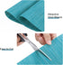 SHACOS Set of 4 Round Wedge Placemats, Heat Resistant, Woven Vinyl PVC Table Mats, Teal Blue, Indoor Outdoor