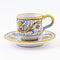 Fima ThatsArte.com Italian Ceramic Espresso Cup & Saucer, Raffaellesco, Handmade in Italy