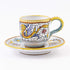 Fima ThatsArte.com Italian Ceramic Espresso Cup & Saucer, Raffaellesco, Handmade in Italy