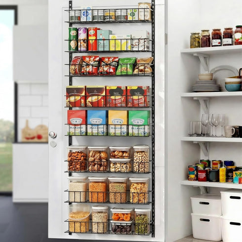 ElegantArray 8-Tier Pantry Door Oragnizer, Over The Door Pantry Organizer Rack and Storage,