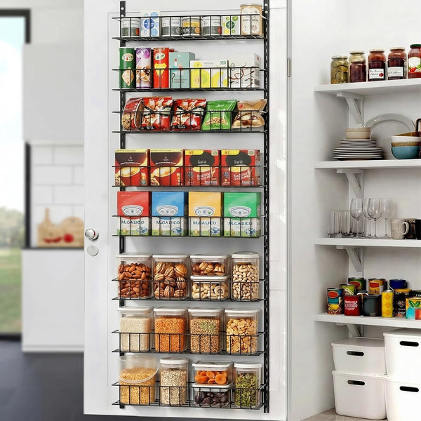 ElegantArray 8-Tier Pantry Door Oragnizer, Over The Door Pantry Organizer Rack and Storage,