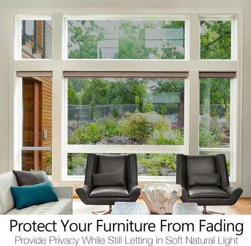 STATINT One Way Mirror Window Film, Silver, Heat Control, UV Blocking, Sliding Door Tinting, 17.5 Inch X 6.5 Feet