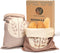 NATURALLY WRAPPED Reusable Beeswax Bread Bags for Homemade Bread (2 Pack) Extra Thick Cotton,