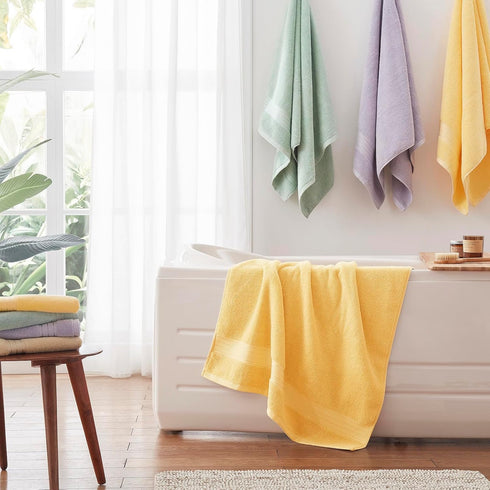 COZYART Set, Set 6 2 2 2 650 Yellow Luxury Bath Towel Turkish Cotton Hotel Towel Bulk for Bathroom, Thick Bathroom