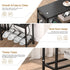 Small Narrow Side Table with Charging Station, Skinny End Table for Small Spaces, Slim Nightstand with Outlets, Sofa