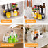 Square Lazy Susan Organizer for Refrigerator, 360° Rotate Rectangle Turntable Storage for Fridge and Pantry