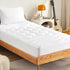 Quilted Fitted Mattress Pad, Fluffy Noiseless Cover for College Dorm, Cooling Comfort Topper, Twin