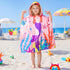 Ythuil Backpack, 30"x 25" 3-10 Mermaid Hooded Towels for Kids, with Kids Beach Towel for Years, Mermaid Gifts