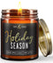 Holiday Candles, Christmas Scented Soy Candle, ‘Holiday Season’ with Apple, Cinnamon & Clove, 9oz