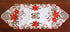 Holiday Christmas Table Runner, 13"x34", Cutwork Embroidered Floral Dresser Scarf for Home Dining
