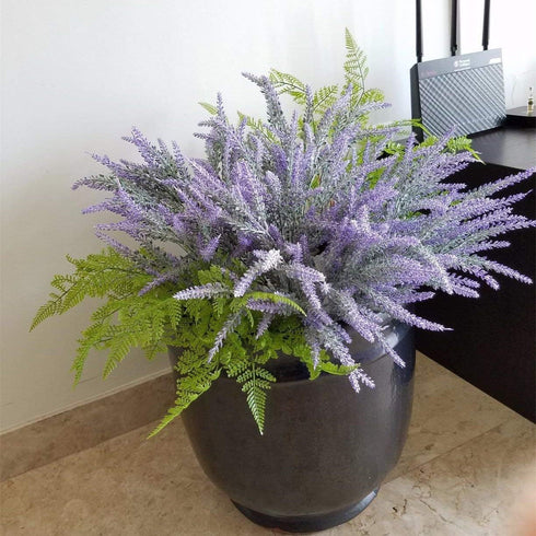 CATTREE Artificial Shrubs Bushes - Plastic Fern Leaves Persian Grass Fake Plants for Wedding Indoor Outdoor Decoration