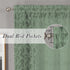 Leia 72 Inch Sheer Curtains Sage Green Panels Set of 2, Double Rod Pocket Window Living Room Curtain with Leaves, Light Reducing Jacquard Texture Voile Drapes for Bedroom Bathroom, 38W x 72L