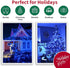 165FT 500 Lights,16 LAMPHOME LED Blue Christmas Modes Connectable Fairy String Lights, Plug in Indoor Outdoor Blue