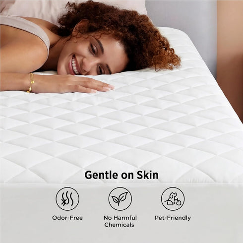 22 Inches, Bedsure Full Mattress Protector, Quilted Mattress Topper Full with Deep Pocket up to Soft Breathable