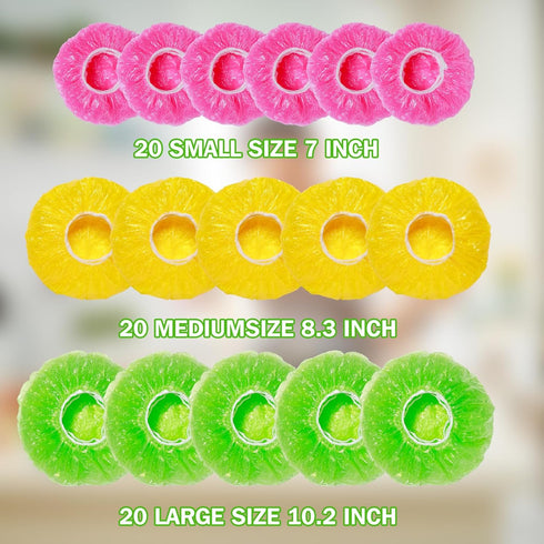 Reusable Bowl Covers | Elastic Plastic Wrap for Food Storage | Stretch Bags for Bread Proofing, Alternative to Foil (3