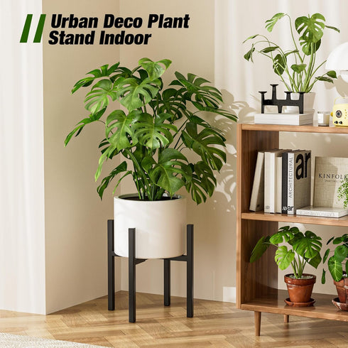 8-14 Inch (8-14inch 2PK) Urban Deco Adjustable Metal Plant Stand Outdoor & Indoor Planter With Stand Fits for Plant