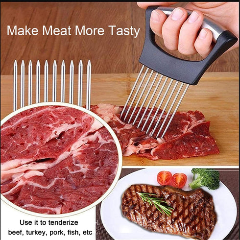 ESINAM Premium Onion Slicer Holder - Vegetable Slicer Cutter for Potato, Tomato, Fruit, and Meat
