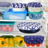 Patelai 10 Pieces Reusable Bowl Covers in 5 Sizes, Stretch Cloth Fabric Elastic Food Storage Covers