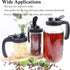 Cold Brew Coffee Maker Pitcher, 2 Quart Glass Mason Jar with Spout Lid Filter, Heavy Duty Handle, Airtight & Leak-Proof