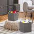 Nestl Foldable 12 Cube Storage Organizer Bins, Grey Fabric Storage Baskets with Handles, 11-Inch for Bedroom, Playroom