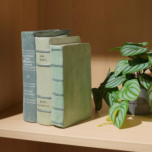 5.5 4.5 7.5 Inch Guichifun Decorative Books Living Room Dcor - Resin Sage Green Faux Books Fake Modern Home Decoration