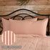 VHC Brands Sawyer Mill Large Pillow Sham Cover, Farmhouse Country Stripe, King Size 21x37, Red