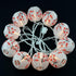 YULETIME Plum Blossom Lantern String Lights, 10 Count Nylon Lantern on 7.6' White Wire, UL Listed