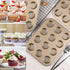 Mini Muffin Pan, Premium Small Cupcake Pans, Carbon Steel 12-Cup Muffin Tin, Versatile Non-Stick Bakeware