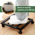 DEELF OUTLET 1 Packs 13.6 inches Large Metal Plant Caddy with PU Wheels Square Planter Dolly Pot Mover Rollers Wrought