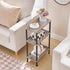 3-Tier BG246BZ01 HOOBRO Narrow Side Table, Slim End Table No Tools Needed, Twist-On Assembly, Skinny Nightstand Sofa