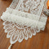 RHVQ 2Pcs Beige(13"x45") Lace Table Runners with Tassels, Farmhouse Boho Doily Vintage Floral Dollies for Tables