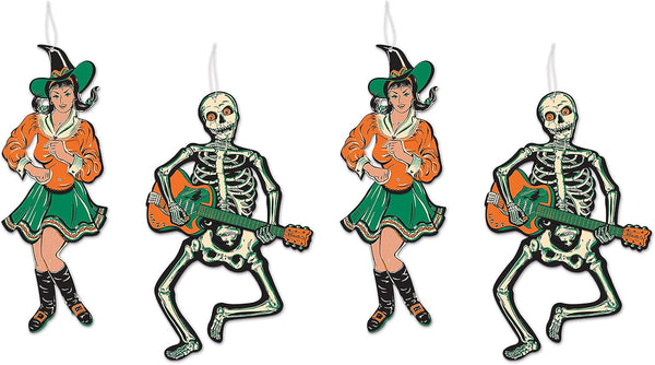 Vintage Halloween Jointed GoGo Dancers - Pack of 2