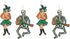 Vintage Halloween Jointed GoGo Dancers - Pack of 2