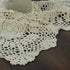 kilofly Handmade Crochet Lace Rectangular Table Runner 11 x 43 Inch, Beige
