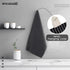 Encasa XO Cotton Kitchen Towel Set, Pack of 4, X-Large 28"x18", Highly Absorbent Hand and Tea Cloth - Butcher Black
