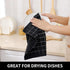 Homaxy 100% Cotton Terry Kitchen Dish Cloths, Ultra Soft and Absorbent, 6 Pack, 12 x 12 Inches, Black