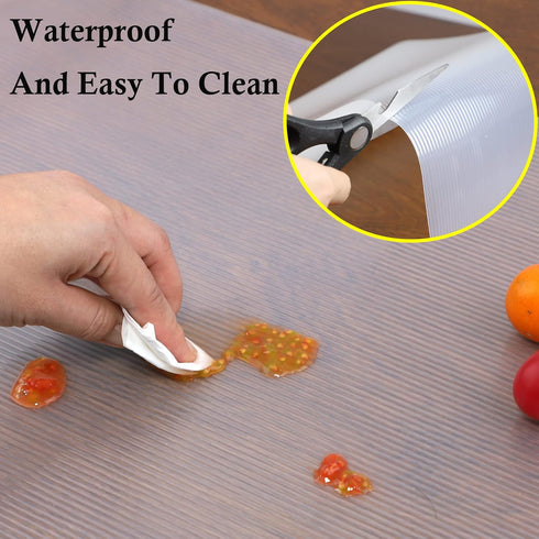 Non Adhesive Shelf Liners for Kitchen Cabinets, Waterproof 15 Inch Wide X 20 Ft, Non Slip Pantry Liner Mat