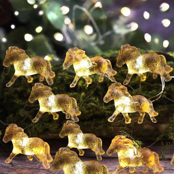 Pony String Lights 20 LED 7FT Horse Fairy Lights Battery Operated with