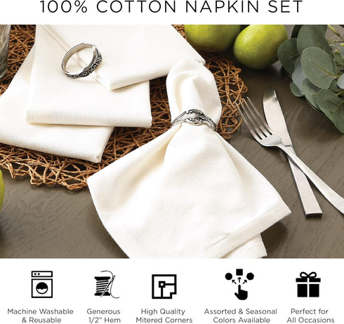 DII Gray Variegated Tabletop Collection Napkin Set, 20x20, 6 Piece